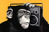 The Chimp Boombox Art Print Poster Poster