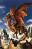 Mountain Dragon Art Print Poster