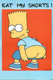 The Simpsons Eat My Shorts Bart TV Poster