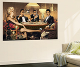 Four of a Kind Marilyn Monroe James Dean Elvis Presley Humphrey Bogart Mini Mural Huge Poster