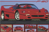 Ferrari F50 (Automobile Photographs) Art Poster Print