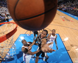 Oklahoma City, OK - June 2: Kawhi Leonard and Kendrick Perkins