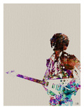 Hendrix With Guitar Watercolor