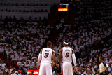 Miami, FL - June 17: Dwyane Wade and LeBron James