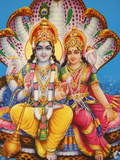 Buy Picture of Hindu Gods Visnu and Lakshmi, India, Asia at AllPosters.com