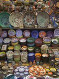 Ceramics on Display at a Shop in the Grand Bazaar, Istanbul, Turkey