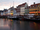 Nyhavn at Dusk, Copenhagen, Denmark, Scandinavia, Europe