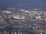 Aerial View of the 2012 Olympic Stadium, Stratford, East End, London, England, United Kingdom, Euro
