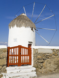 Bonis Windmill at the Folklore Museum in Mykonos Town, Island of Mykonos, Cyclades, Greek Islands, 