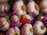 Garlic on Sale at a Market in Soft Focus Tours, Indre-Et-Loire, Centre, France, Europe