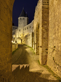 View Through an Archway in La Cite, Carcassonne, UNESCO World Heritage Site, Languedoc-Roussillon, 