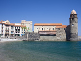 View of the Church of Notre-Dame-Des-Anges from the Harbour at Collioure, Cote Vermeille, Languedoc
