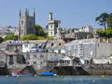 The Town of Fowey, Seen from the River Fowey in Cornwall, England, United Kingdom, Europe
