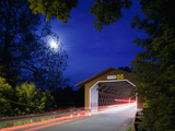 Henry Covered Bridge at Dusk, Bennington, Vermont, Usa