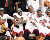 Miami, FL - June 21:  Miami Heat and Oklahoma City Thunder Game Five, Dwyane Wade, LeBron James, Ch