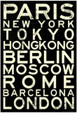 Cities of the World RetroMetro Travel Poster Poster