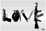Steez Love - B/W Art Poster Print Poster