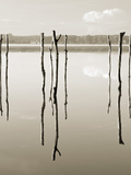 “Suspended in the Air” – Reflected in Water Remains of the Old Jetty on the Photographic Print