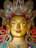 Buy India, Ladakh, Thiksey, the Immense and Beautifully Gilded Maitreya Buddha in the Chamkhang Temple at AllPosters.com