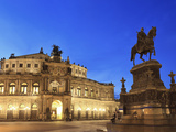 Germany, Saxony, Dresden, Old Town, Theaterplatz, Semperoper Opera House