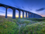 UK, England, North Yorkshire, Ribblehead Viaduct on the Settle to Carlisle Railway Line