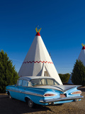 USA, Arizona, Holbrook, Route 66, Wigwam Motel, Chevrolet Impala