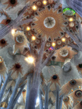 Interior of Basilica Sagrada Familia, Barcelona, Catalonia, Spain