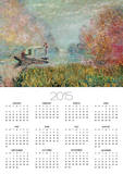 The Boat Studio on the Seine, 1875 Poster Calendar