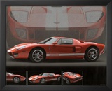 2005 Ford GT40 Orange Car Art Print Poster