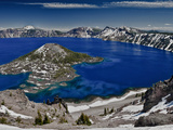 Crater Lake and Wizard Island, Looking East Toward Mount Scott on Far Side