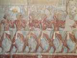 Painted Carvings on the Second Level of the Temple of Hatshepsut (Deir Al-Bahn)
