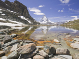 The Matterhorn Reflected in a Mountain Lake Above Zermatt, Switzerland