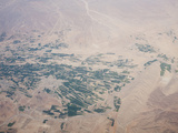 Aerial View of the Landscape and Irrigated Fields of Iran