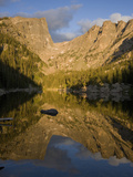 Hallett Peak (12,713 Feet) Is Reflected in Dream Lake High in Rocky Mountain National Park