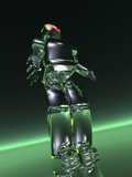 Humanoid Robot Illustration in the Fashion of the Honda Robot Called Asimo