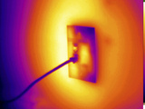 Thermogram of a Network Connection Plugged into a Wall Outlet