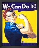 We Can Do It! (Rosie the Riveter) Framed Art Print