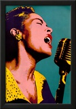 Billie Holiday Blue Pop Art Music Poster