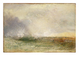 Stormy Sea Breaking on a Shore, 1840-5 (Oil on Canvas)