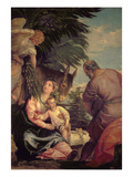 Rest on the Flight into Egypt (Oil on Canvas)