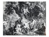 The Druids, or the Conversion of the Britons to Christianity, Engraved by Simon Francois Ravenet