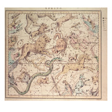 Celestial Chart: Spring, Showing Signs of Zodiac, Astrological Instruments and Positions of Stars
