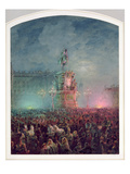 The Unveiling of the Nicholas I Memorial in St. Petersburg, 1857 (Oil on Canvas)