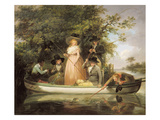 A Party Angling (Oil on Canvas)