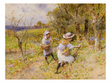 The Primrose Gatherers (W/C on Paper)