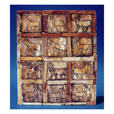 Gaming Board Depicting Animals of the Field and Forest, from Iraq, C.2500 BC (Wood)