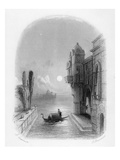 Moonlit Scene in Venice, Engraved by Robert Brandard, 1846 (Engraving)