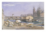 The Pont Au Change and the Conciergerie, Paris, 1837 (W/C on Paper)