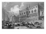 The Grand Canal and Doge's Palace, Venice, Engraved by Charles Westwood, 1844 (Engraving)