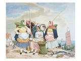 Fish Market by the Sea, C.1860 (Oil on Canvas)
